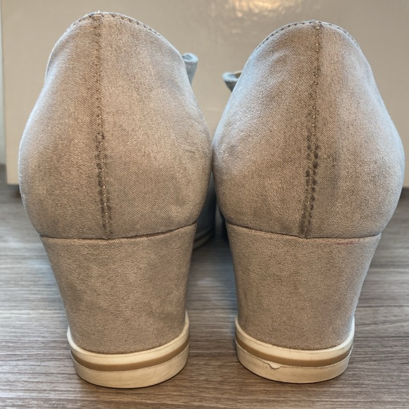 Sheridan Mia Italy wedge peep toe 37 leather suede - Picture 4 of 16